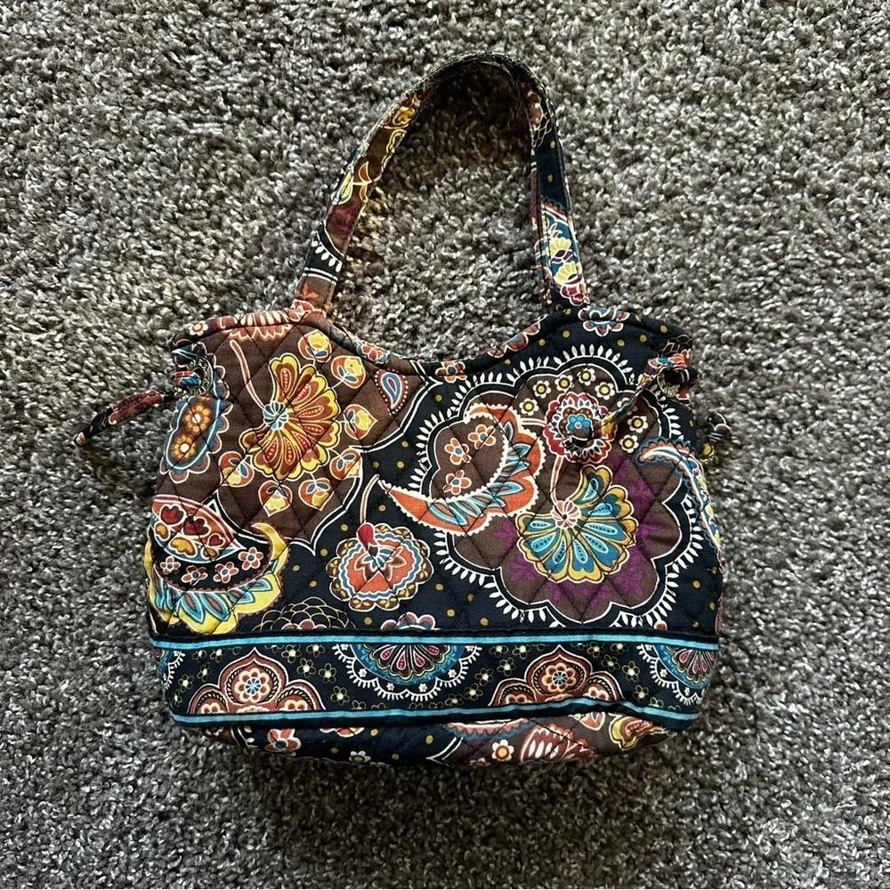 2000s Y2K Vera Bradley Kensington Quilted Clutch Bag Paisley Floral Retired
